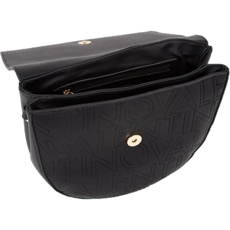 "VALENTINO BAGS Umhängetasche Pansy - Allover-Logodruck, geräumiges Hauptfach, abnehmbarer Schultergurt - 24 cm, schwarz" – Bild 5
