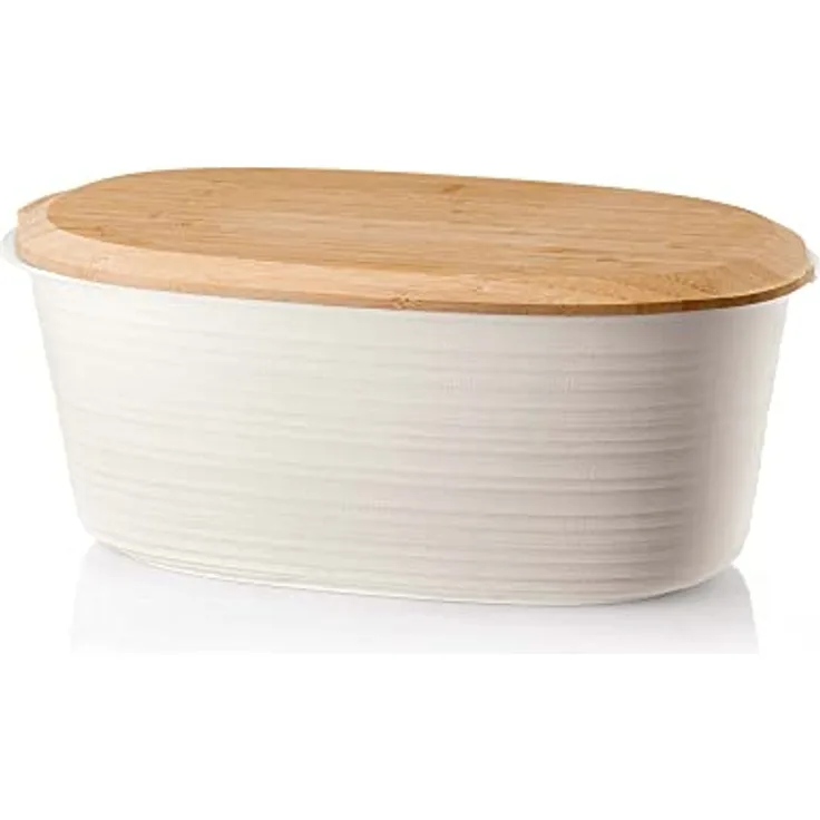 Guzzini - Tierra, Gebäckdose, Brotkasten - Milchweiß, 31,5 x 16,5 x 12,9 | 3 Liter - 197300156