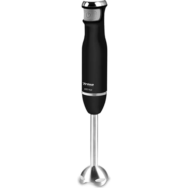 Trisa Diners Edition, Stabmixer mit 600W Leistung, intelligentem Steuerknopf und Edelstahl-Mixfuss, Schwarz