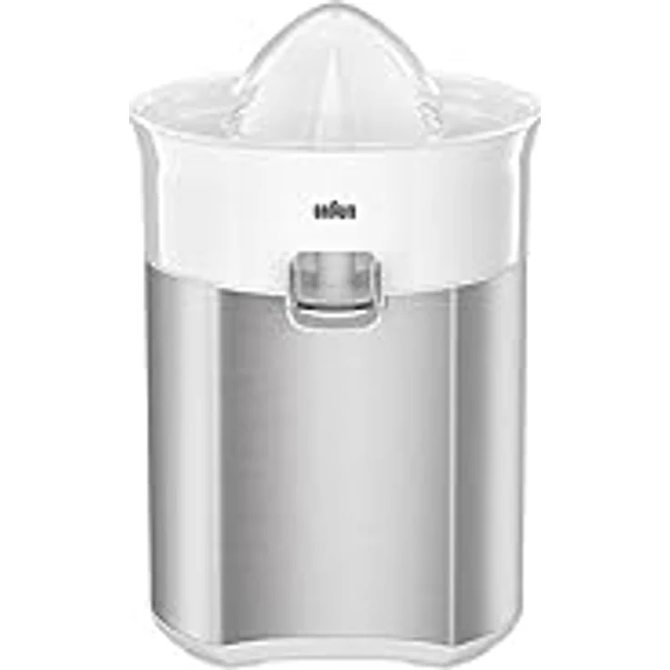 Braun CitrusQuick 5 CJ5050 WH Zitruspresse, Direkter Saftauslauf, Anti-Tropf-Auslauf, Start/Stopp-Automatik, einfache Reinigung, Direktserviersystem, Inklusive Schutzdeckel, 60W, Weiß – Bild 1