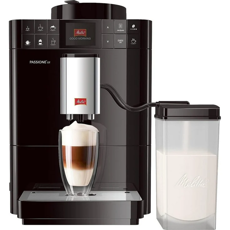 Melitta Kaffeevollautomat Caffeo Passione, OneTouch Funktion, mit Milchbehälter, schwarz