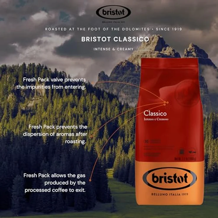 Bristot Classico, ganze Bohnen, 1kg – Bild 3