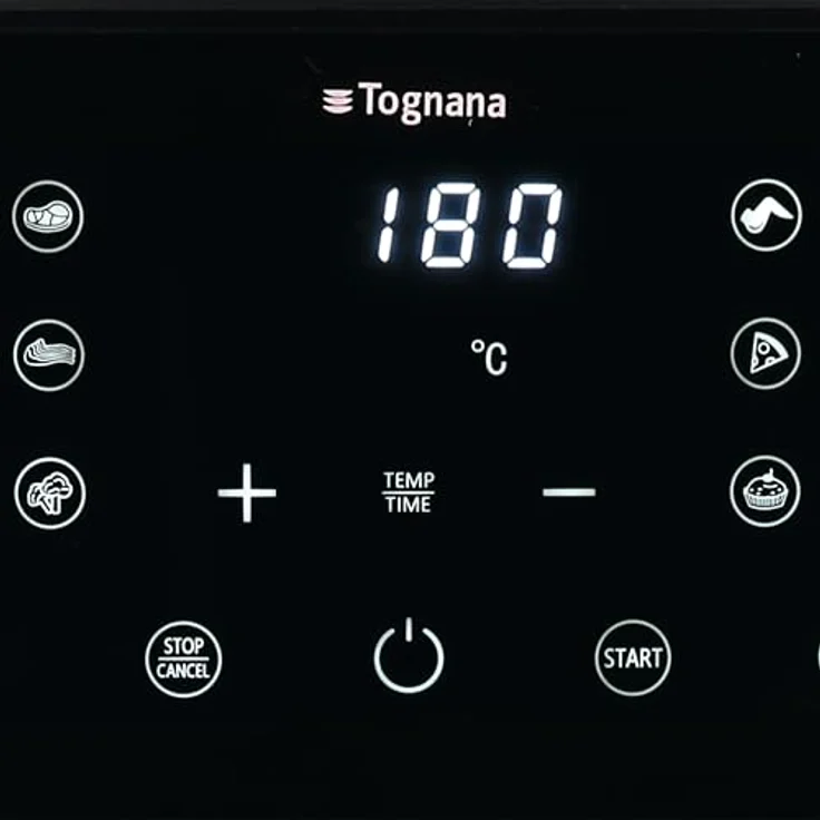 Tognana Iridea Heißluftfritteuse 10L, 2300W, digitale Steuerung mit 12 Programmen, Temperatur 80-200°C, Salbeigrün – Bild 5