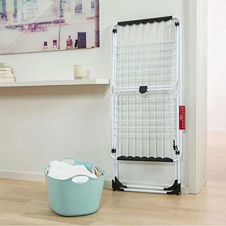 Vileda Wäscheständer Stahl, Aluminium, Trockenleinenlänge: 20m, Weiß – Bild 3