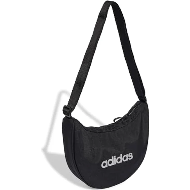 adidas Sportswear Schultertasche LINEAR ESSENTIALS FESTIVAL TASCHE, kompakte Umhängetasche mit glitzerndem Logo, schwarz – Bild 3