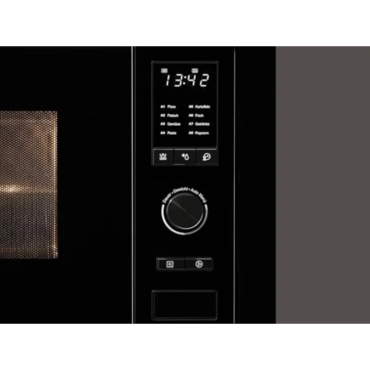 Oranier Einbau-Mikrowelle OMW 25, Edelstahl Schwarz mit Grill und 25 Liter Innenraumvolumen, 900 W Mikrowelle, 1000 W Grill, 5 Programme, elektronische Steuerung – Bild 2