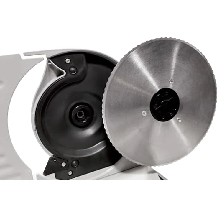 SILVA Schneider Allesschneider AS 500 | 150W | Metallgehäuse | 19 cm Edelstahlmesser | Schnittbreiteneinstellung 0-15mm | Zahnradantrieb & rutschfeste Füße – Bild 4