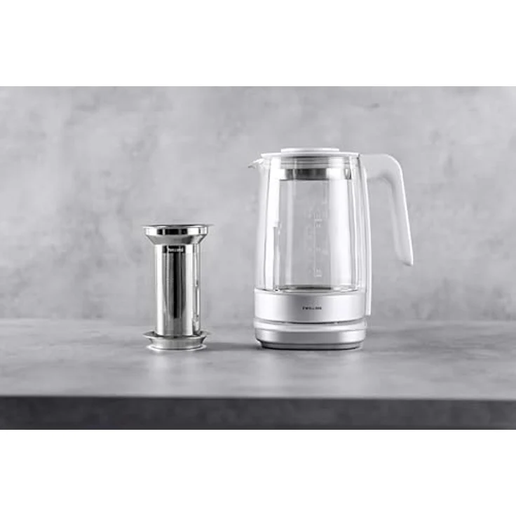 Zwilling 1008907 Enfinigy Glas-Wasserkocher, 1850 Watt, 1,7 Liter, Warmhaltefunktion, weiß – Bild 6