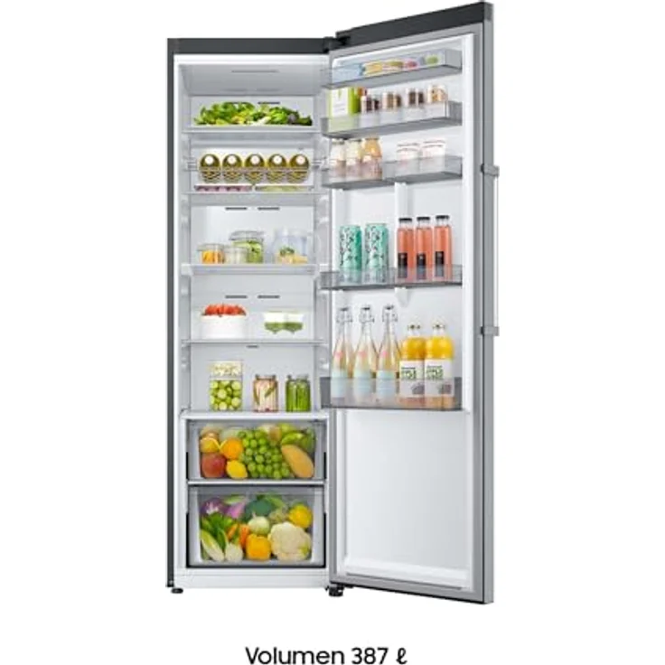 Samsung Kühlschrank 185 cm 387 l SmartThings AI Energy Mode SpaceMax Außendisplay No Frost+ Power Cool Edelstahl Look RR39C7BH6S9/EG – Bild 3
