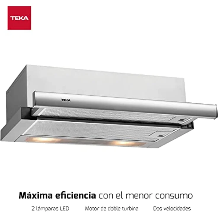 Teka TL 6310 Dunstabzugshaube, E, Abluft und Umluft, Breite 60 cm, 2 Gebläsestufen – Bild 3