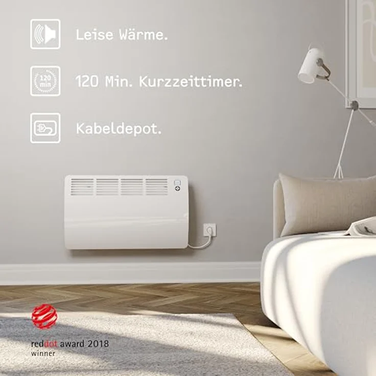 Stiebel Eltron Wand-Konvektor CON 20 Premium für 20 m², 2 kW, Wochentimer, Offene Fenster Erkennung, 237833, Konvektor – Bild 3