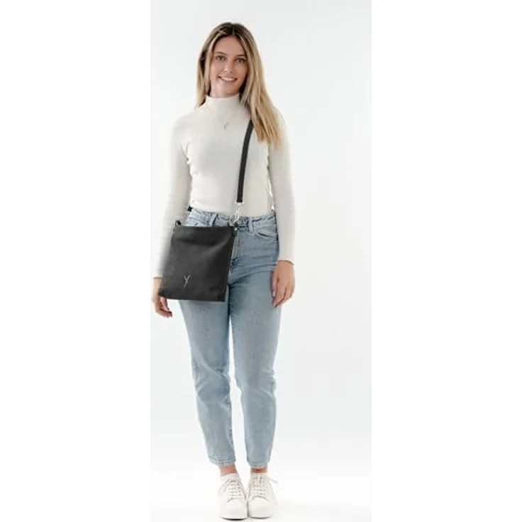 SURI FREY Romy Basic Crossover Bag, Umhängetasche mit Perforation, Dark Grey – Bild 2