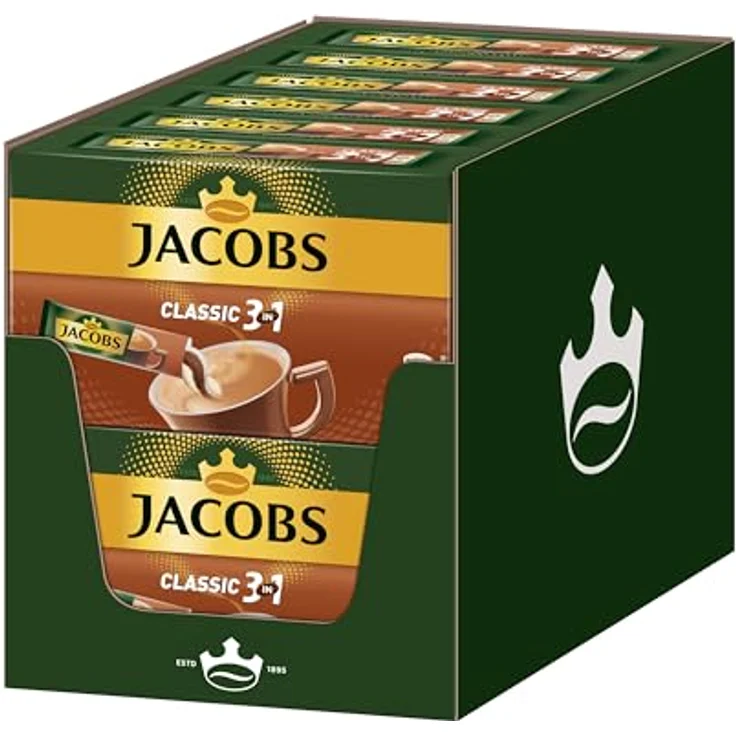 Jacobs Kaffeespezialitäten 3 in 1, 120 Sticks mit Instant Kaffee, 12 x 10 Getränke – Bild 2
