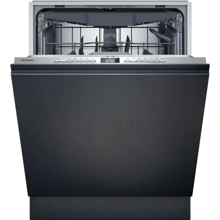 Siemens iQ300 SX63HX03VE, Vollintegrierter Geschirrspüler, 60 cm, Edelstahl, 14 Maßgedecke, 6 Programme, 46 dB