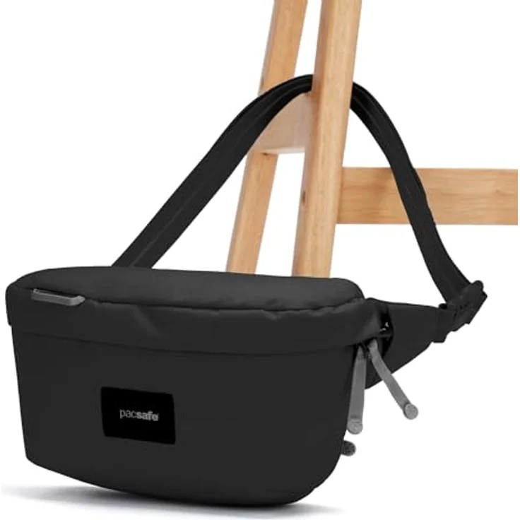 "Pacsafe Umhängetasche Go, RFID-Blocker, Schlitz- und Schnittschutz, Jet Black" – Bild 5