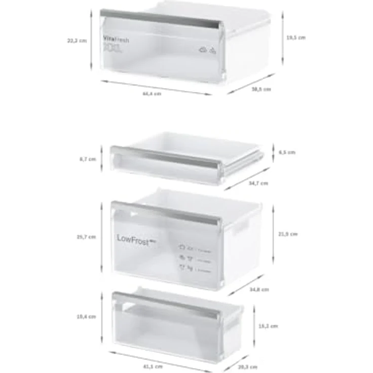Bosch Serie 4 KGN39VWEB, 368 l, NoFrost Kühlschrank mit Fresh Zone, Weiß – Bild 6