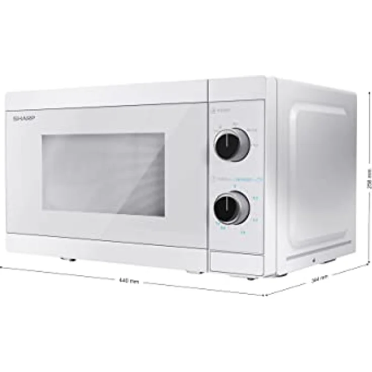 Sharp YC-MS01E-C Mikrowelle, Standgerät, 20 Liter Garraum, 800 Watt, weiß – Bild 3