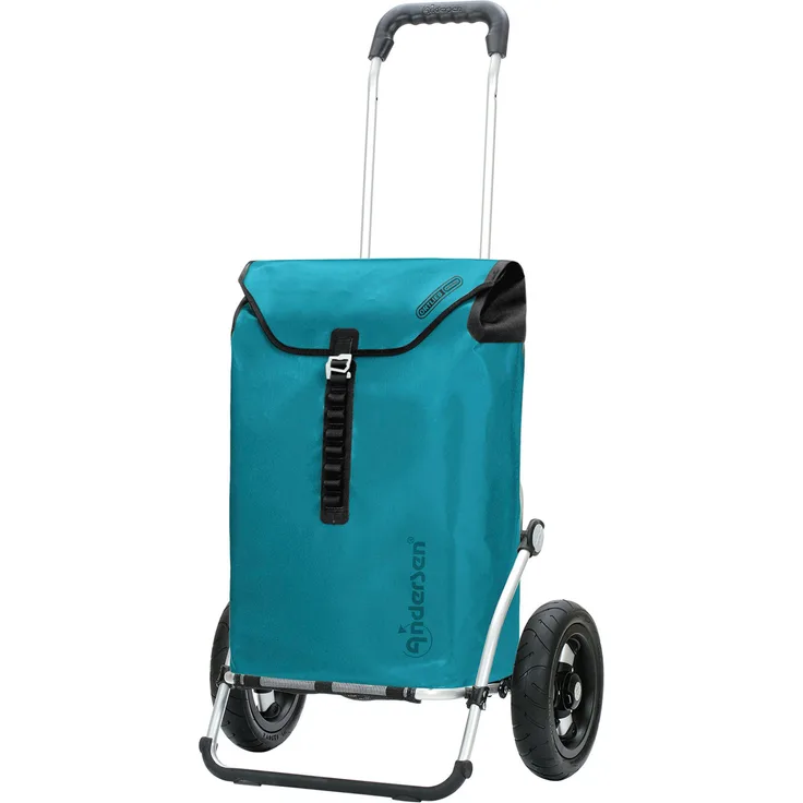 Andersen, Royal Shopper Ortlieb Einkaufstrolley 65 cm mit Lufträdern, Türkis
