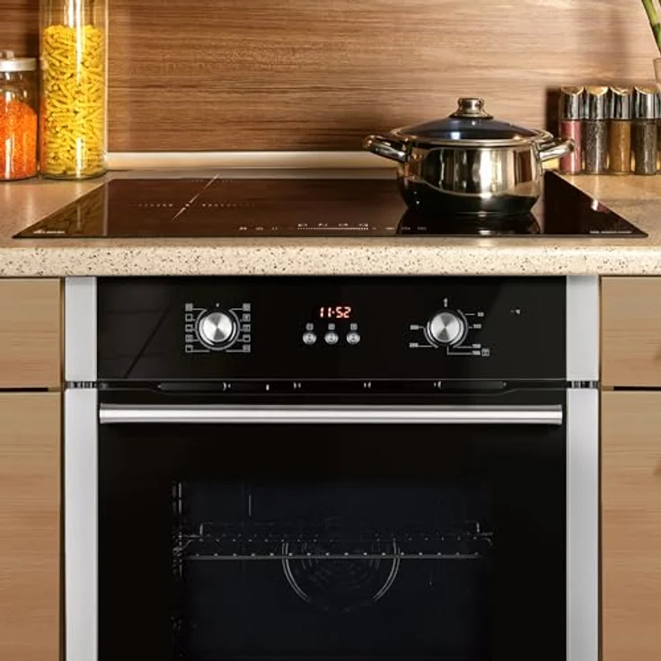 KKT KOLBE Autarkes Herdset SET8805IH877RL, 60cm Einbaubackofen BO8805SS + 77cm Induktionskochfeld IH87704RL, Heißluft, Grill, Automatik-Timer, 2-fach Wärmeschutzverglasung, Kindersicherung, A-Energieeffizienzklasse, Superkeramik-Oberfläche – Bild 2