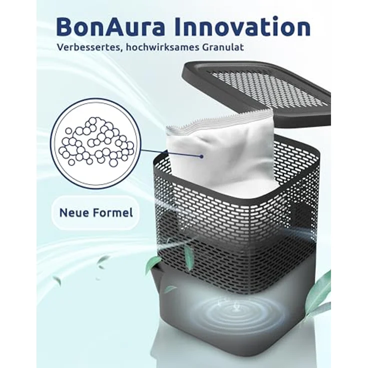 BonAura® AirOne Luftentfeuchter Nachfüllpack, 4er Set 680g Granulat für Wohnräume, effektiv gegen Schimmel & Gerüche – Bild 4