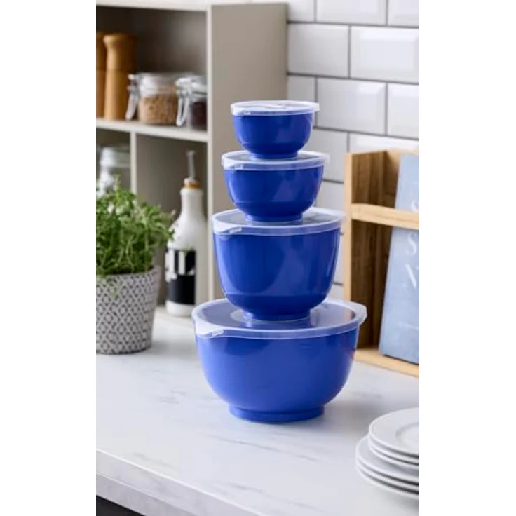 Rosti Margrethe Schüssel Set, Rührschüssel Set, 8-Teilig, Recycelbarer Kunststoff, Electric Blue – Bild 2