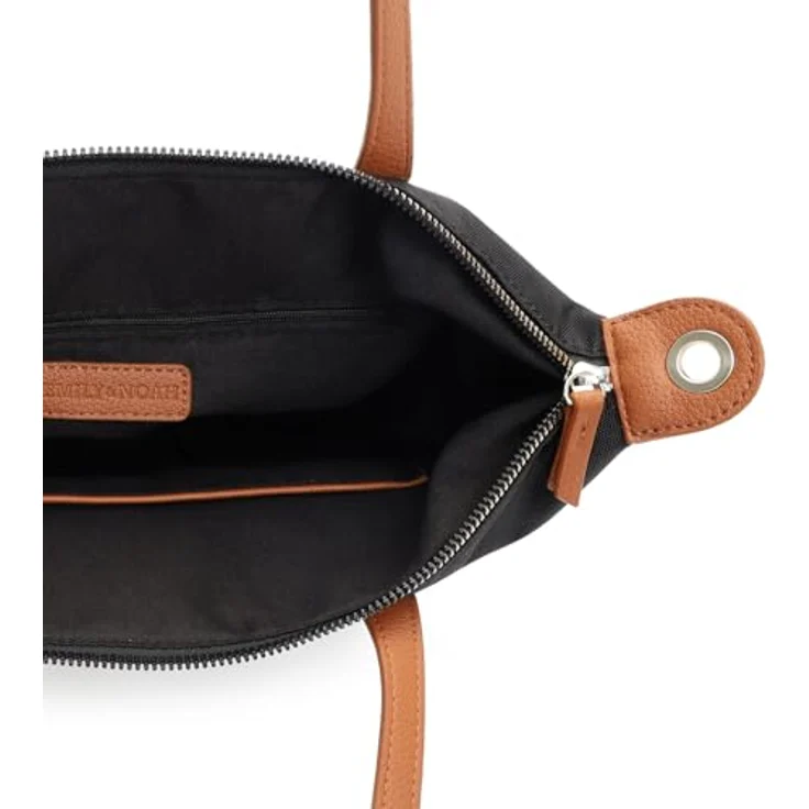 EMILY & NOAH Shopper E&N Jarina, Damen Tasche aus strapazierfähigem Nylon mit verstellbarem Umhängeriemen, schwarz – Bild 4
