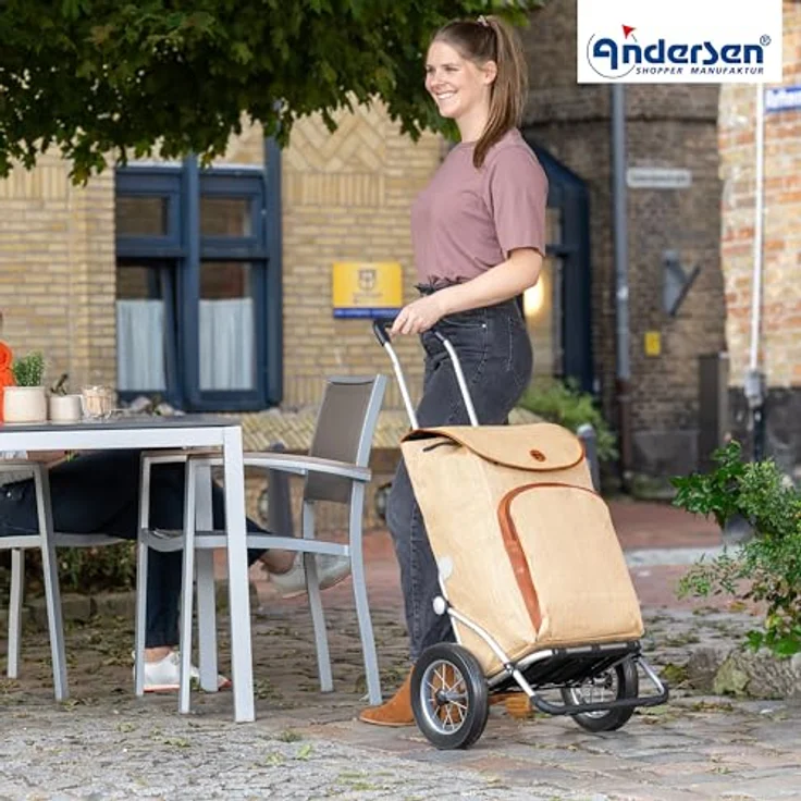 Andersen Shopper Royal Shopper Reik, Einkaufstrolley 59 cm, beige, 100% Polyester, 35 cm x 24 cm – Bild 6