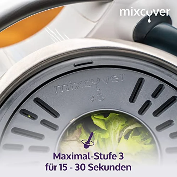 mixcover verbesserte Version Salatschleuder mit Ebook Rezeptheft kompatibel mit Thermomix TM6 TM5 – waschen und trocknen von Salat – Salattrockner - auch zum Kochen geeignet – Bild 4