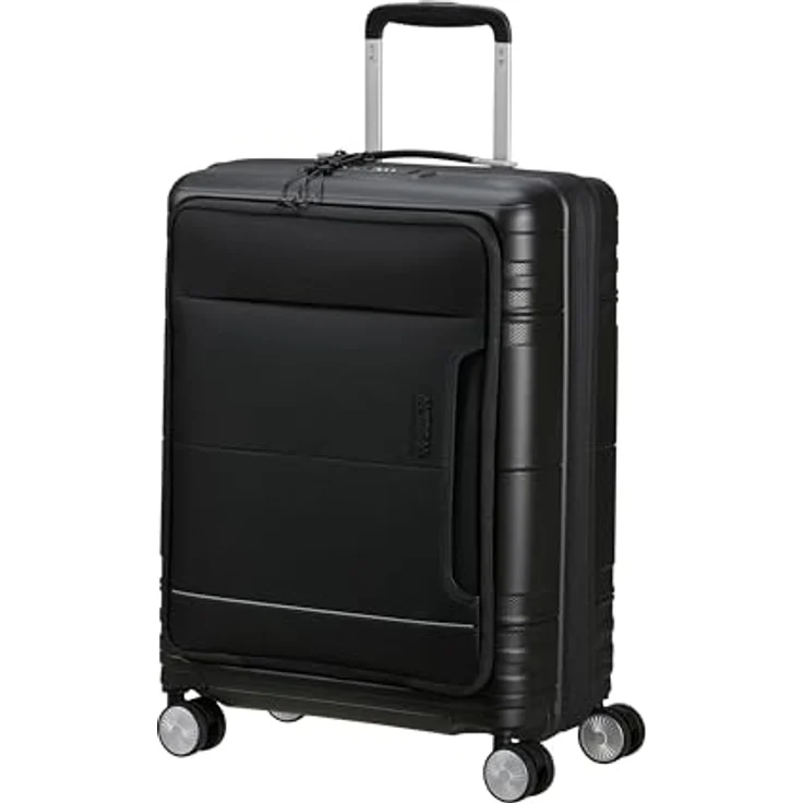 American Tourister Hello Cabin - Spinner S, Erweiterbar Handgepäck, 55 cm, 39/45 L, Schwarz (Onyx Black) – Bild 1