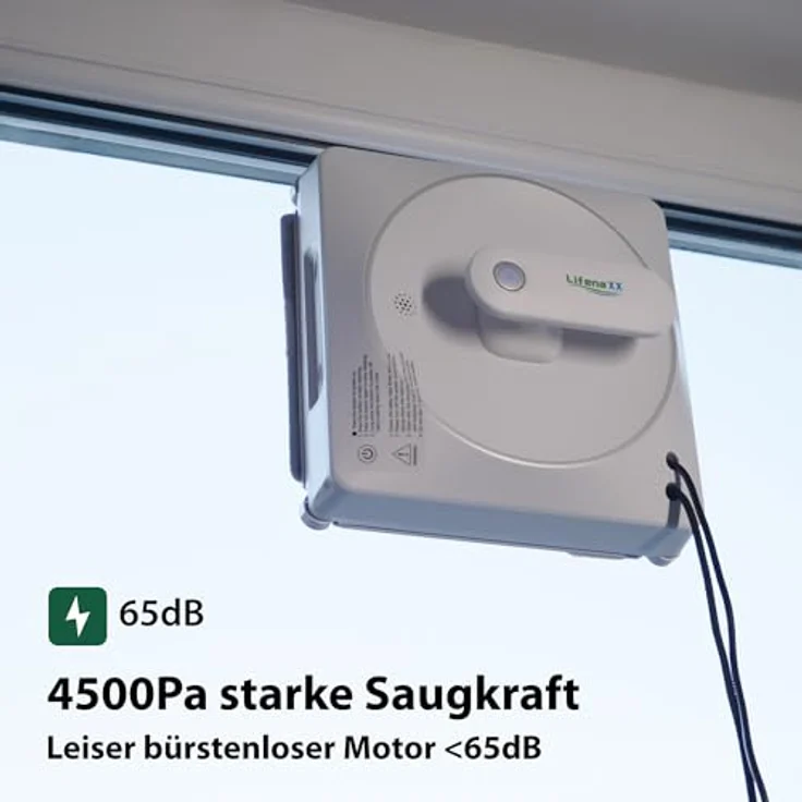 Lifenaxx Fenstersauger Fensterreinigungs-Roboter, automatisches Sprühsystem mit 4 Reinigungsprogrammen und Anti-Drop-Erkennung – Bild 7