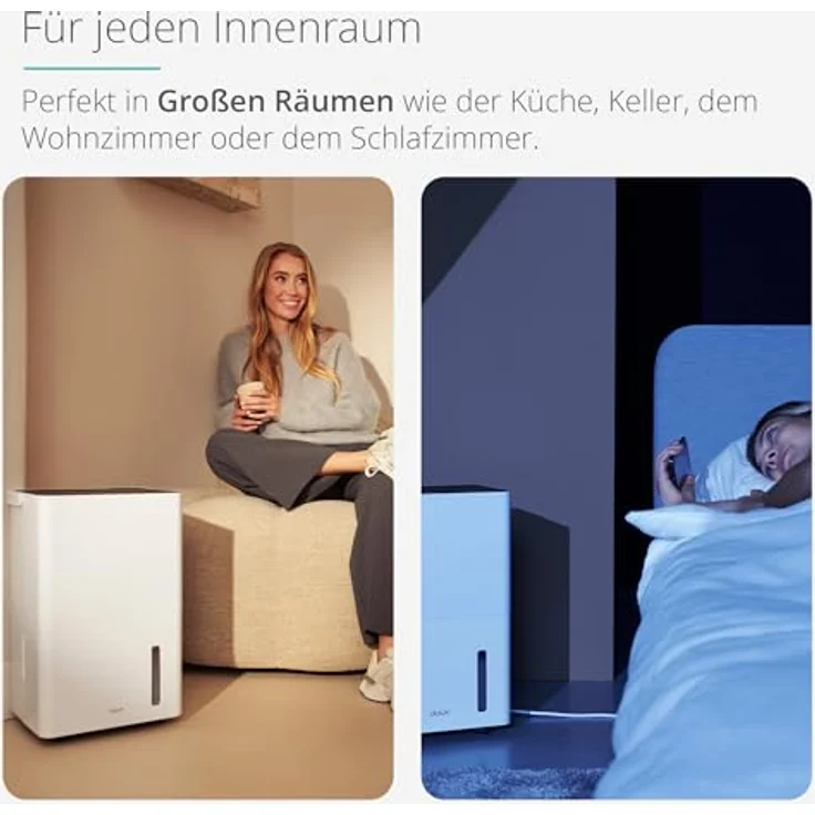 Duux Bora Smart Luftentfeuchter - 20L/24h - Raumentfeuchter für jeden Raum bis 40 m² - Steuerbar mit App - Luftentfeuchter Keller mit Wäschetrocknungsmodus - Elegant & leise - Duux – Bild 4