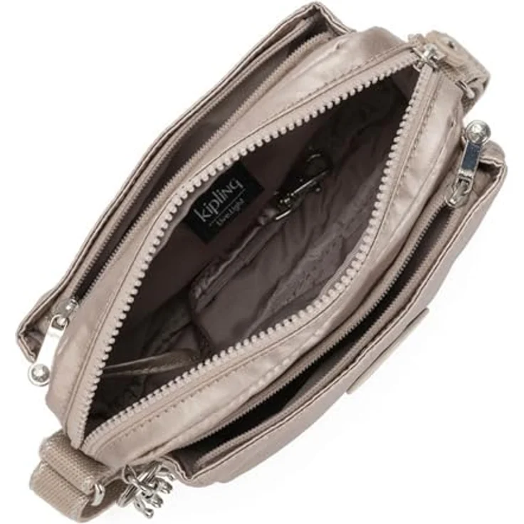 "KIPLING Umhängetasche ABANU Medium, Metallic Glow 4 Liter - Verstellbarer Schulterriemen, Roboteraffe, 2 Hauptfächer mit Reißverschluss" – Bild 5