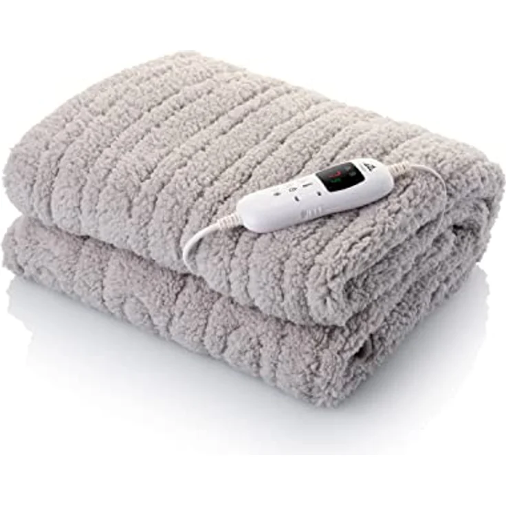 ETA Heizdecke Shaggy mit 9 Stufen der Temperatureinstellung - Abmessung 130x160 cm, Polar Fleece Material, Timer 1-9 Stunden – Bild 1