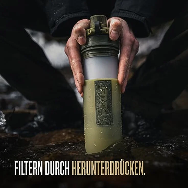 Grayl GeoPress™ Wasserfilter Trinkflasche, 710ml, schnelles Filtern in 8 Sekunden, verschiedene Farben erhältlich – Bild 6