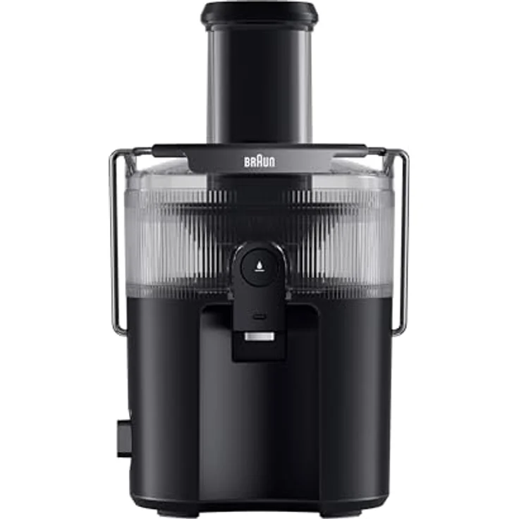 Braun MultiJuice 5 SJ500, Zentrifugalentsafter mit ColdXtract-Technologie, 75 mm Einfüllöffnung, 1,5L Fruchtsaftbehälter, Anti-Tropf-System, 800W, Schwarz – Bild 1