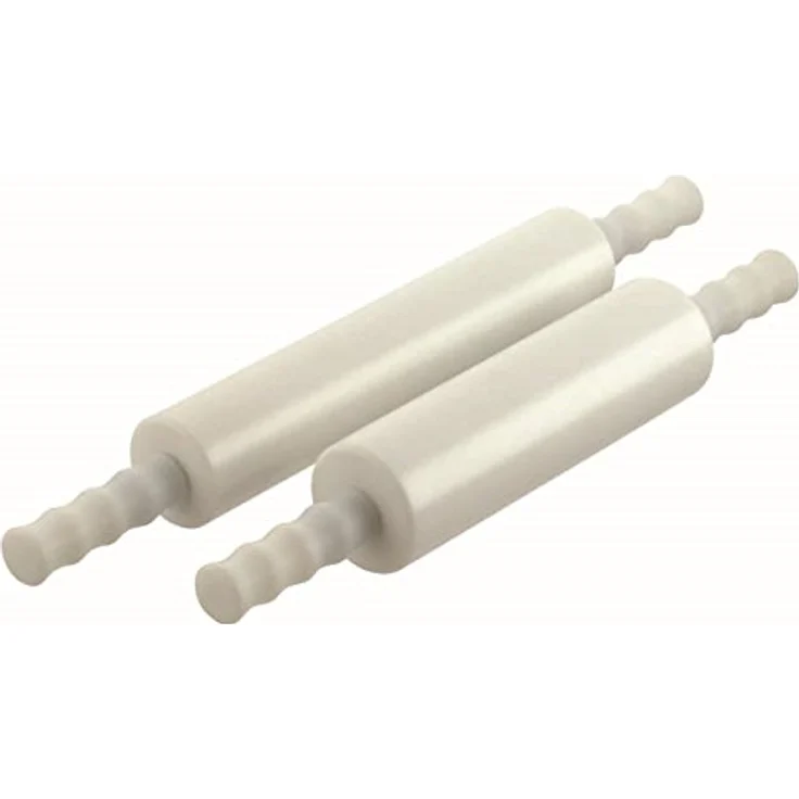 Teigrolle Rollholz Wellholz Vollkunststoff (PE) Edelstahlwelle 30 cm ø 8 cm 2,0 kg Profiqualität – Bild 1