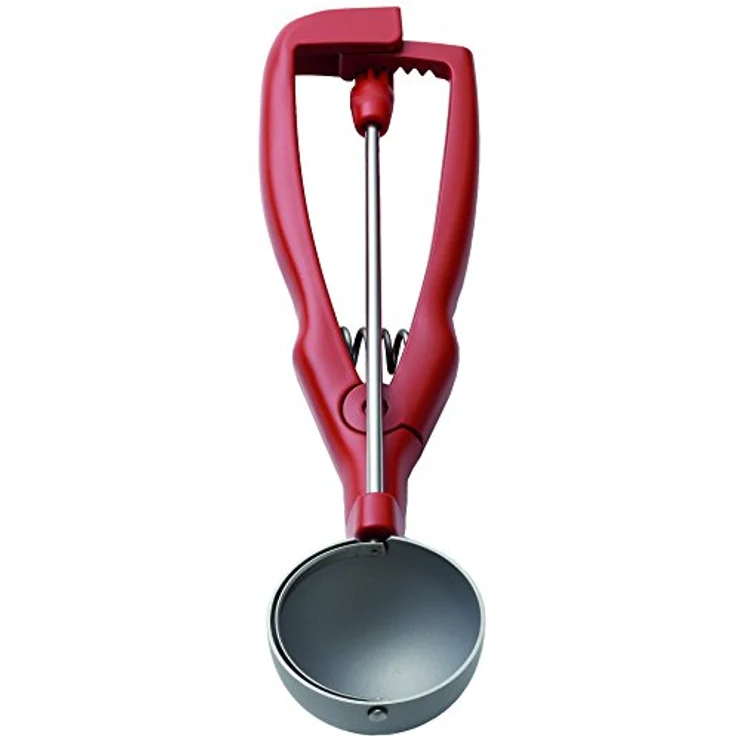 Stöckel IJsport.lepel E 1/40, 0.03 Ltr, Edelstahl/Kunststoff, Antihaftbeschichtet, rot – Bild 1