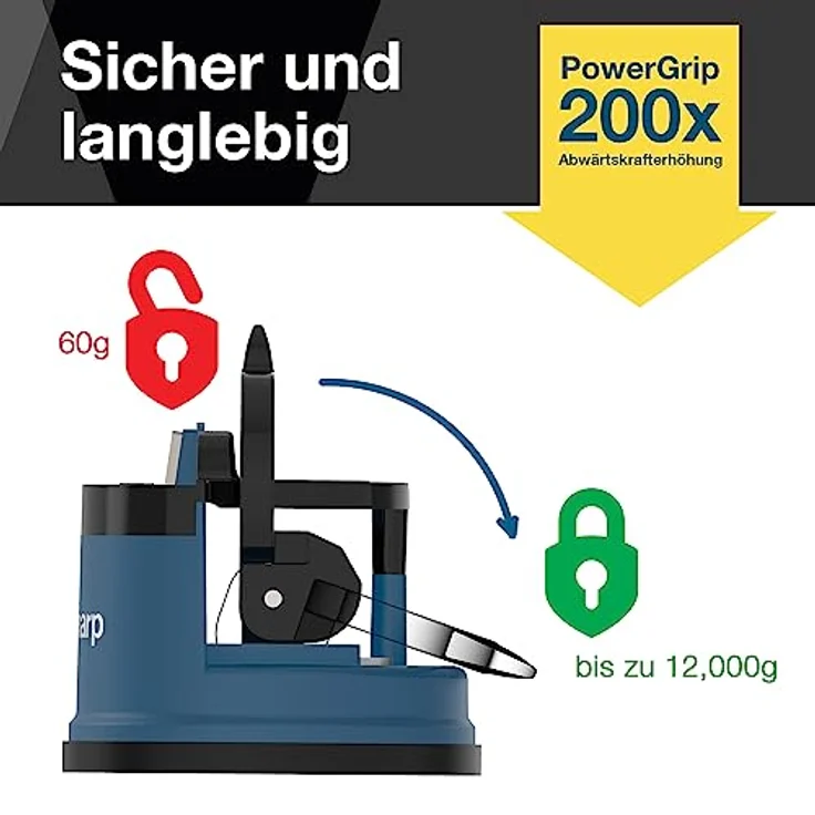 AnySharp Messerschärfer mit Saugnapf, Blau – Bild 3