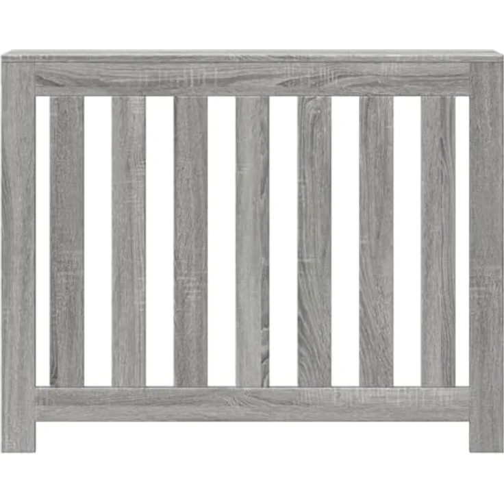 vidaXL Heizkörperverkleidung Grau Sonoma, 104x20x82 cm, Holzwerkstoff mit modernem Latten-Design und pflegeleichter Oberfläche – Bild 5