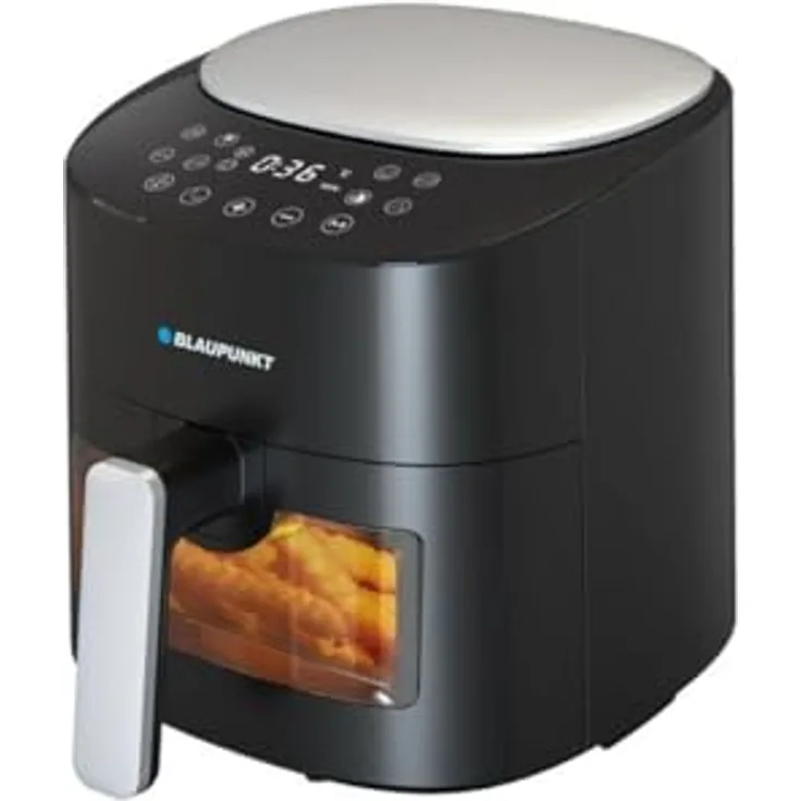 Blaupunkt Fritteuse ohne Öl, AGDBLEC008, Schwarz, Silber, 1300 W, 3,7 l