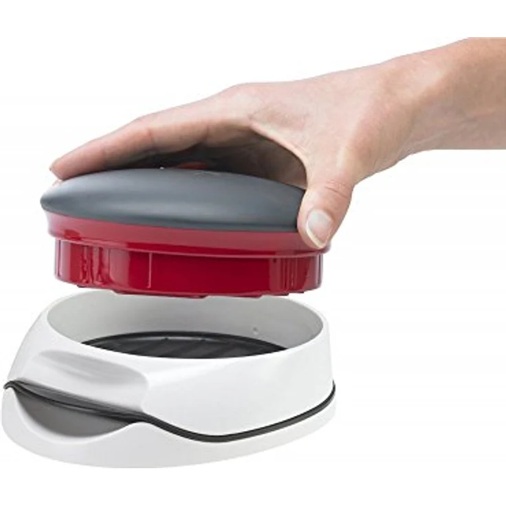 Zyliss Hamburger Presse Grillen, ABS, TPE, Edelstahl, Gummi, Grey, Red, White, Up to 1-2 lb Burger – Bild 3