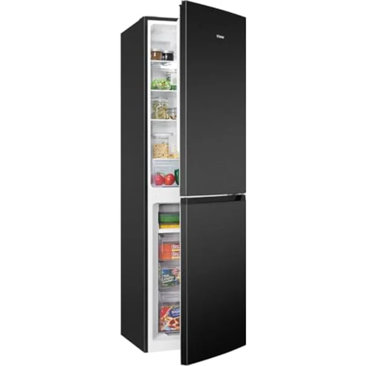 Bomann KG 7360 Kühlschrank mit Gefrierfach | No-Frost Gefrierteil | MultiAirflow | 247L | Schwarz-Inox – Bild 1