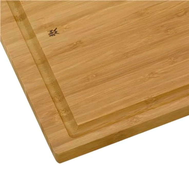 WMF Schneidebrett Bambus natur, 38 x 25 x 1,9 cm, Holzbrett rechteckig - Tranchierbrett mit Saftrille - Küchenbrett klingenschonend – Bild 4