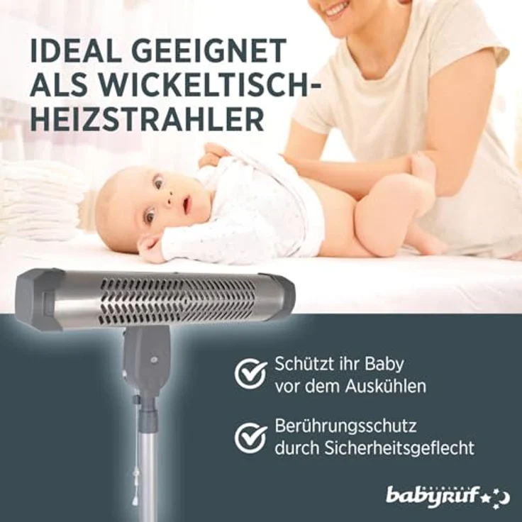 Heizstrahler mit modularem Fuß und stabiler Wandhalterung 800 Watt, Heizstrahler – Bild 3