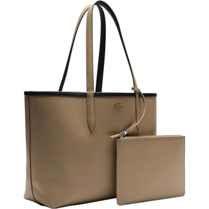 Lacoste Shopper Anna Shopping Bag 2142, Zweifarbiger Shopper zum Wenden, inklusive A4-Unterlagenfach, Reißverschlussetui und Schlüsselhalter – Bild 4