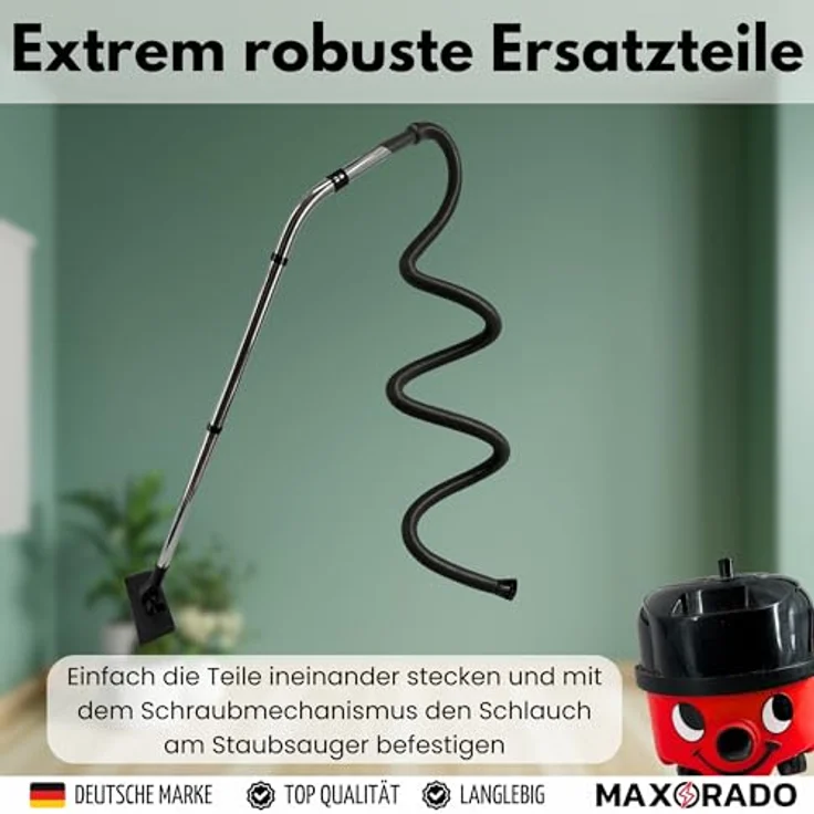 Maxorado Bodendüse + Schlauch + Staubsaugerrohr Ersatzteile Set, kompatibel mit Numatic HVR200, NRV200, 32mm, inkl. umschaltbarer Kombi Bodendüse und 2,5m Schlauch – Bild 4