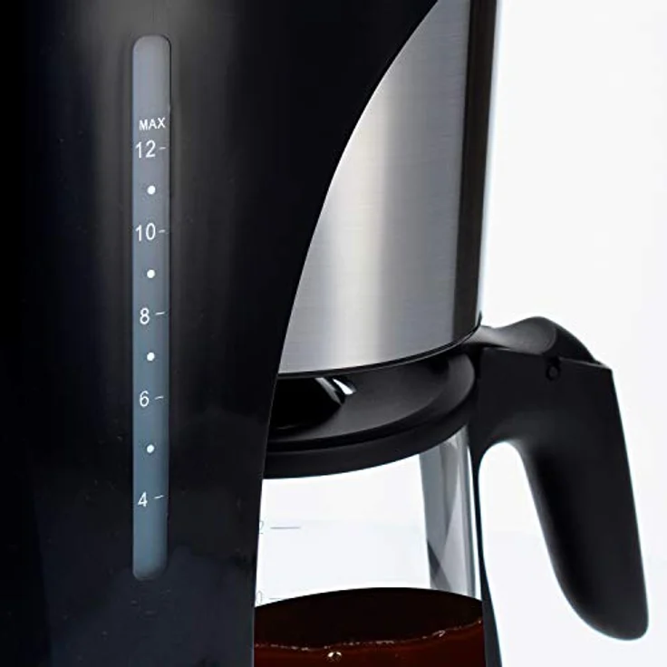 TM Electron Filterkaffeemaschine 1000W 1,5 L 12 Kopper, schwarz – Bild 5