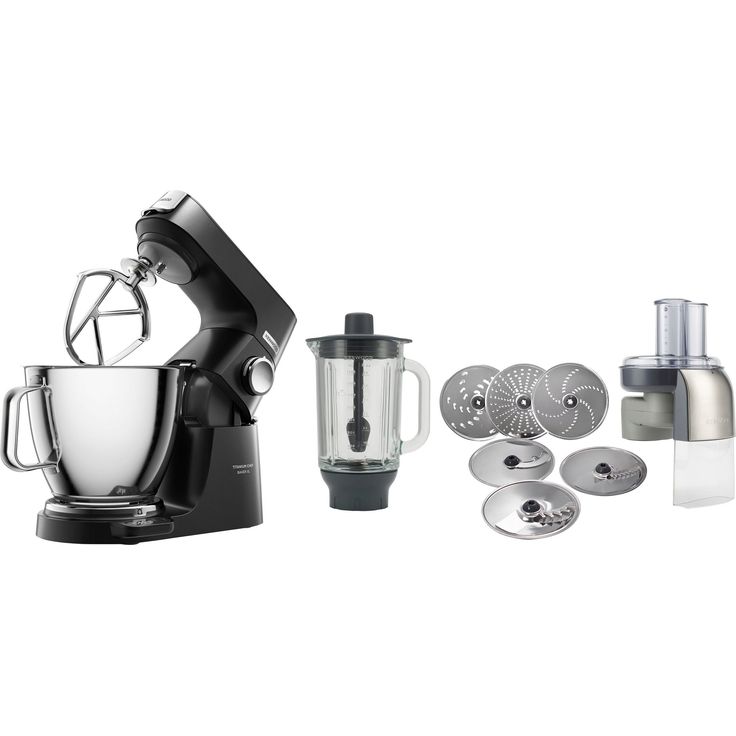 Kenwood KVL85.004.BK Titanium Chef Baker XL Küchenmaschine, 1200W, 5L,7L Schüssel, schwarz, Serie: Titanium Chef Baker XL