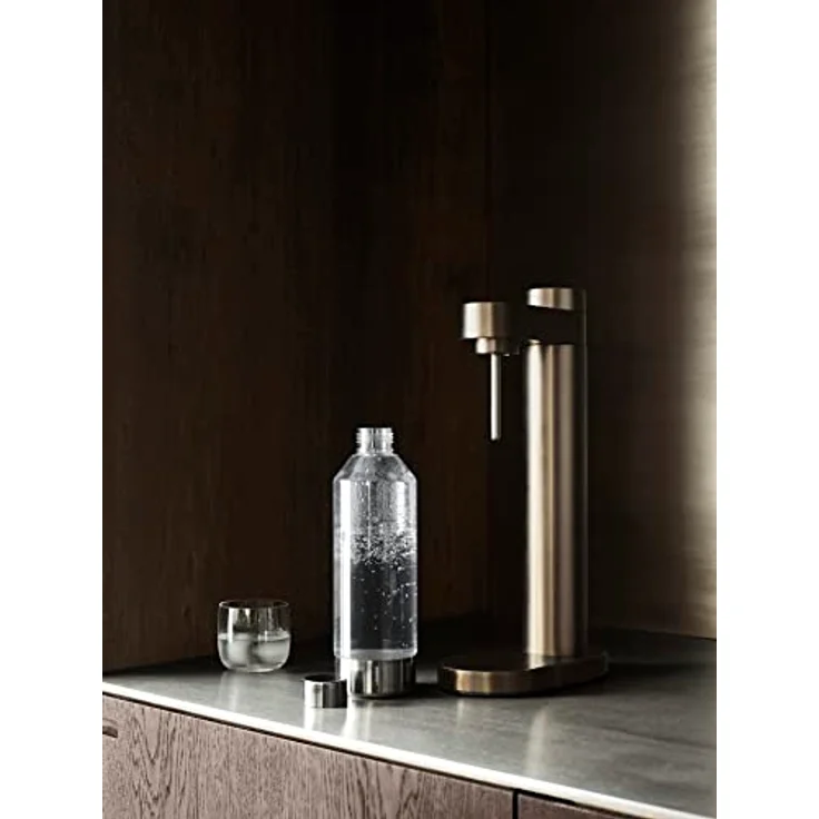 Stelton Brus Wassersprudler, premium carbonator aus Edelstahl für Wasser mit CO2 mit skandinavischem Design - Dunkelbraun-metallic – Bild 4