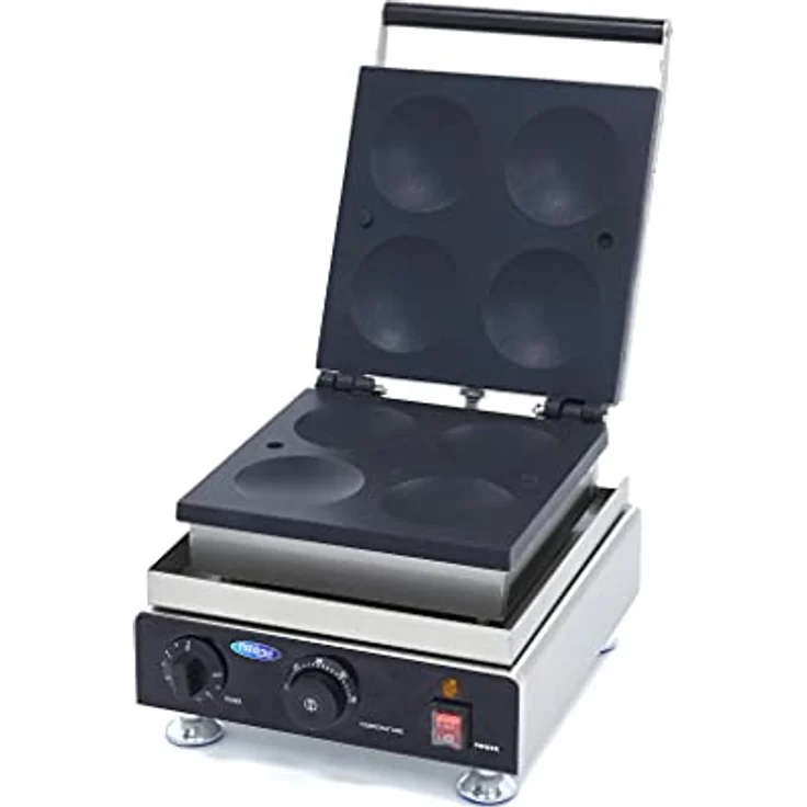Maxima Gastro Pfannkuchenmacher, 4 Pfannkuchen à 10 cm, mit Antihaft-Backblech und Timer – Bild 1